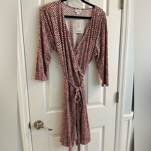 LuLaRoe Pink and Black Patterned Dress